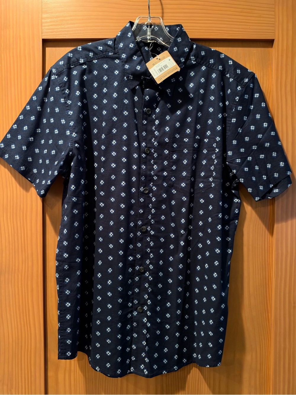 Eddie Bauer Men's Baja Short-Sleeve Button Down Shirt - Trueblue NWT